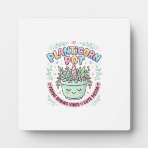 Einhorn-Planticorn-Topf Grafikdesign Grafik-T-Shir Fotoplatte