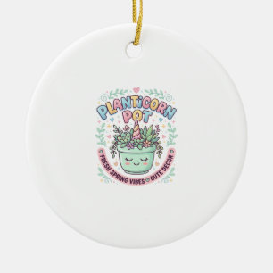 Einhorn Planticorn Topf Grafikdesign Grafik T-Shir Keramik Ornament