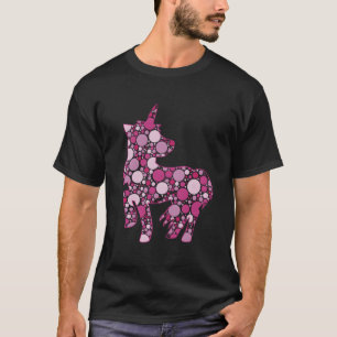 Einhorn-Plüschspielzeug mit Punkten und farbenfroh T-Shirt