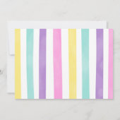 Einhorn & Pool Einladung zum Geburtstag Foto (Rückseite)