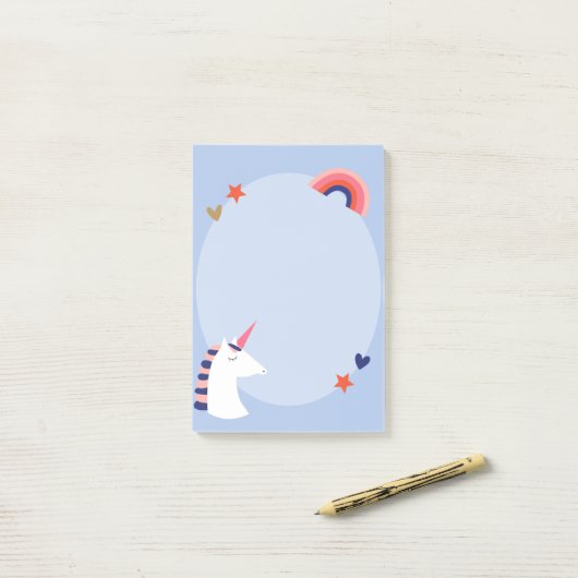 Einhorn Post-it Klebezettel (Auf Schreibtisch)