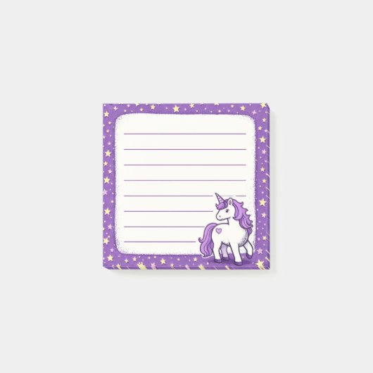Einhorn Post-it Klebezettel (Vorderseite)