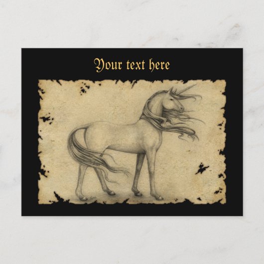 Einhorn Postkarte (Vorderseite)