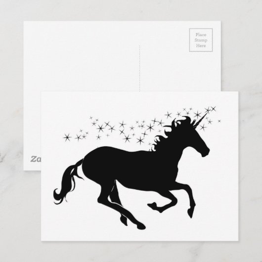 Einhorn Postkarte (Vorne/Hinten)