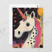 Einhorn Postkarte (Vorne/Hinten)