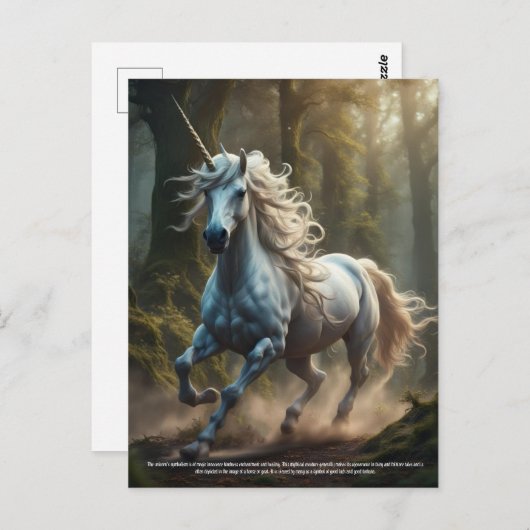 Einhorn Postkarte (Vorne/Hinten)