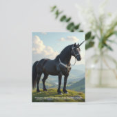 Einhorn Postkarte (Stehend Vorderseite)