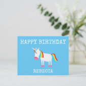 Einhorn Postkarte (Stehend Vorderseite)