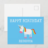 Einhorn Postkarte (Vorne/Hinten)