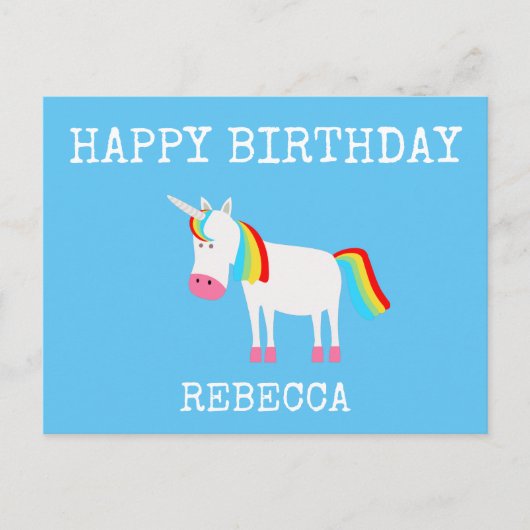 Einhorn Postkarte (Vorderseite)