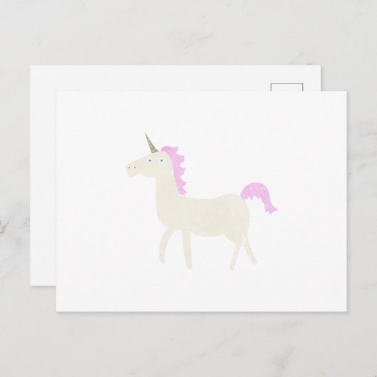 Einhorn Postkarte (Vorne/Hinten)