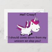 Einhorn Postkarte (Vorne/Hinten)