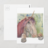 Einhorn Postkarte (Vorne/Hinten)