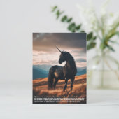 Einhorn Postkarte (Stehend Vorderseite)