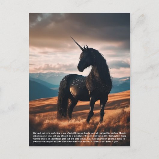 Einhorn Postkarte (Vorderseite)