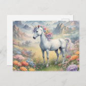 Einhorn Postkarte (Vorne/Hinten)