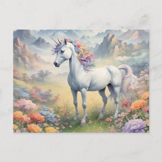 Einhorn Postkarte (Vorderseite)