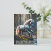 Einhorn Postkarte (Stehend Vorderseite)
