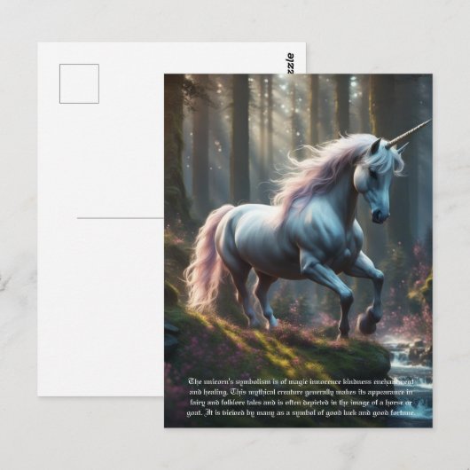 Einhorn Postkarte (Vorne/Hinten)