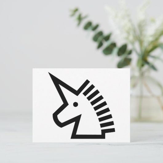 Einhorn Postkarte (Stehend Vorderseite)