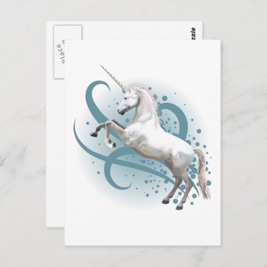 Einhorn Postkarte (Vorne/Hinten)