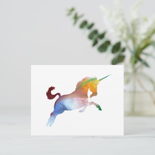 Einhorn Postkarte (Stehend Vorderseite)