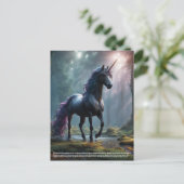 Einhorn Postkarte (Stehend Vorderseite)
