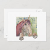 Einhorn Postkarte (Vorne/Hinten)