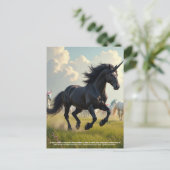 Einhorn Postkarte (Stehend Vorderseite)