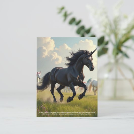 Einhorn Postkarte (Stehend Vorderseite)