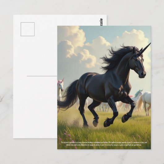 Einhorn Postkarte (Vorne/Hinten)