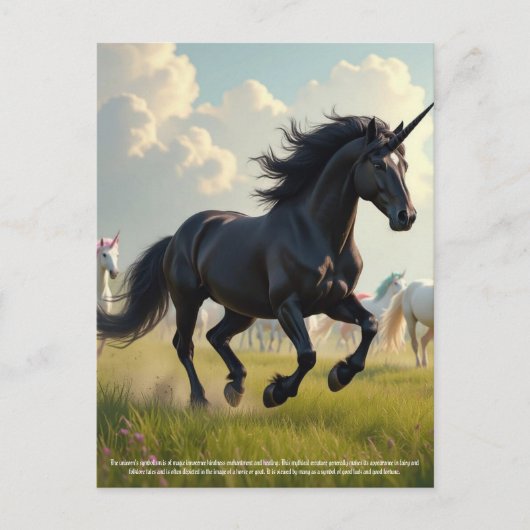 Einhorn Postkarte (Vorderseite)