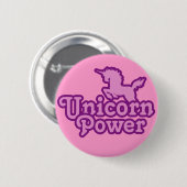 Einhorn Power! Fun Novelty Buttons (Vorne & Hinten)
