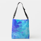 Einhorn-Power Niedliche Aquarelltasche Tragetaschen Mit Langen Trägern (Rückseite)
