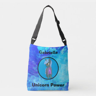 Einhorn-Power Niedliche Aquarelltasche Tragetaschen Mit Langen Trägern