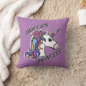 Einhorn-Princess-Design - Drehkissen 16 Zoll x 16 Kissen (Decke)