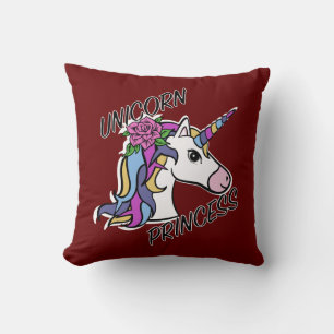 Einhorn-Princess-Design - Drehkissen 16 Zoll x 16 Kissen