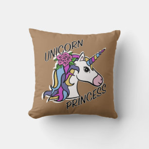 Einhorn-Princess-Design - Drehkissen 16 Zoll x 16 Kissen