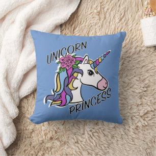 Einhorn-Princess-Design - Drehkissen 16 Zoll x 16 Kissen