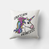 Einhorn-Princess-Design - Drehkissen 16 Zoll x 16  Kissen (Rückseite)