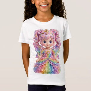 Einhorn Prinzessin Feen Regenbogen Kleid Flügel T-Shirt