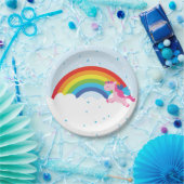 Einhorn-Prinzessin Rainbow Pappteller (Party)