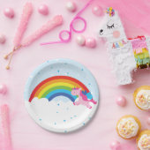 Einhorn-Prinzessin Rainbow Pappteller (Party)