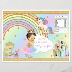 Einhorn Prinzessin Schloss Regenbogen Baby Mädchen Flyer
