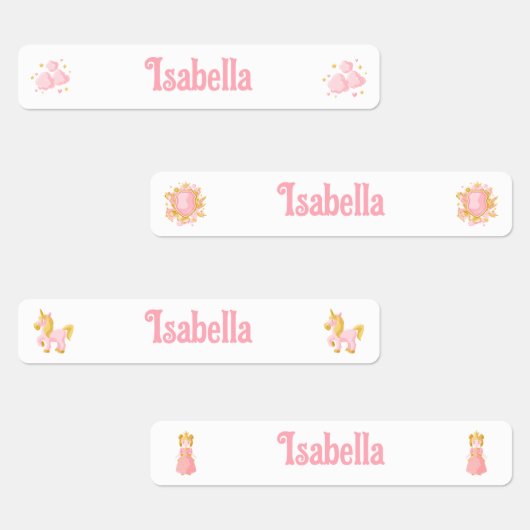 Einhorn-Prinzessin zurück zur Schulkleidung Etiketten (Gruppe)