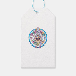 Einhorn Pugicorn Power Lustig Süß Geschenk Design_ Geschenkanhänger