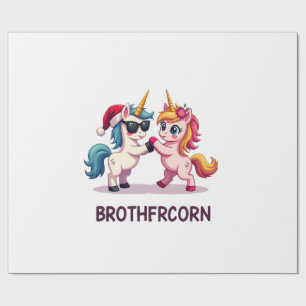 Einhorn-Pyjama für die Familie zum passenden Brude Geschenkpapier