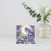 Einhorn Quadratische Visitenkarte (Stehend Vorderseite)