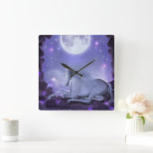 Einhorn Quadratische Wanduhr (Zuhause)