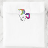 Einhorn Quadratischer Aufkleber (Tasche)